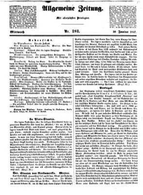 Allgemeine Zeitung Mittwoch 30. Juni 1847