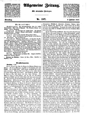 Allgemeine Zeitung Dienstag 6. Juli 1847