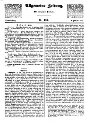 Allgemeine Zeitung Donnerstag 8. Juli 1847