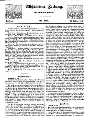 Allgemeine Zeitung Freitag 16. Juli 1847