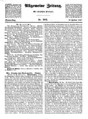 Allgemeine Zeitung Donnerstag 22. Juli 1847