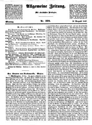 Allgemeine Zeitung Montag 16. August 1847