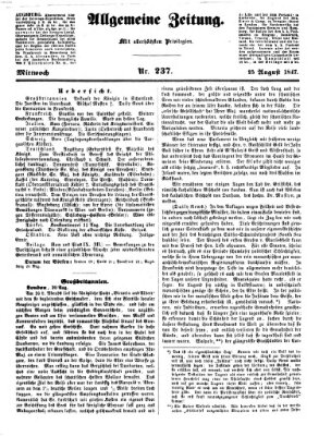 Allgemeine Zeitung Mittwoch 25. August 1847