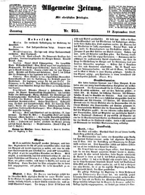 Allgemeine Zeitung Sonntag 12. September 1847