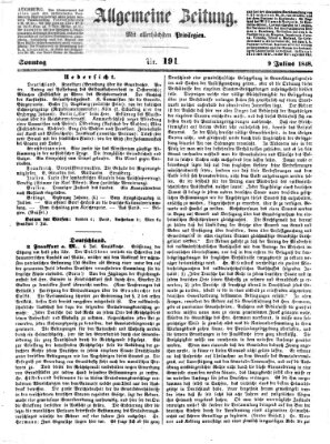 Allgemeine Zeitung Sonntag 9. Juli 1848