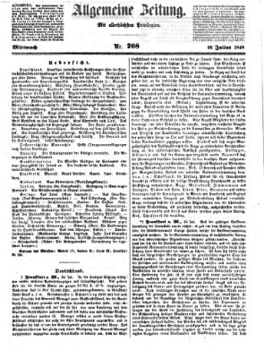 Allgemeine Zeitung Mittwoch 26. Juli 1848