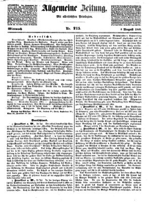 Allgemeine Zeitung Mittwoch 2. August 1848