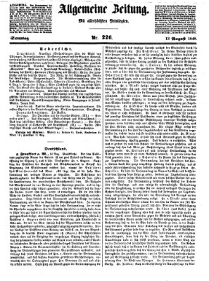 Allgemeine Zeitung Sonntag 13. August 1848