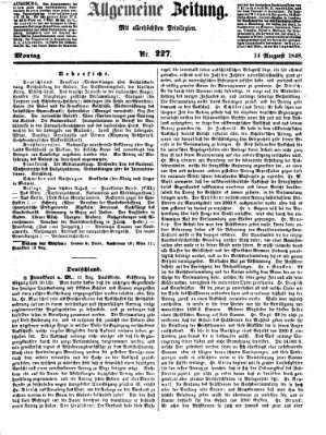 Allgemeine Zeitung Montag 14. August 1848