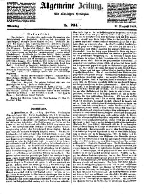 Allgemeine Zeitung Montag 21. August 1848