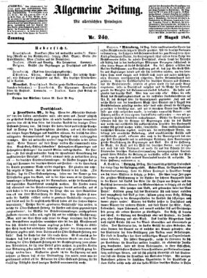 Allgemeine Zeitung Sonntag 27. August 1848