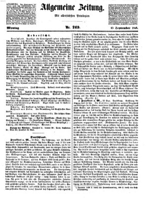 Allgemeine Zeitung Montag 25. September 1848