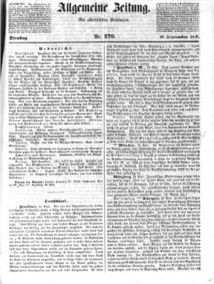 Allgemeine Zeitung Dienstag 26. September 1848