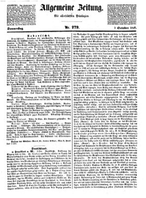 Allgemeine Zeitung Donnerstag 5. Oktober 1848