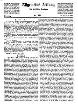 Allgemeine Zeitung Sonntag 15. Oktober 1848