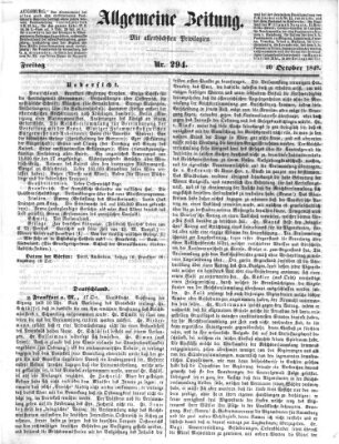 Allgemeine Zeitung Freitag 20. Oktober 1848
