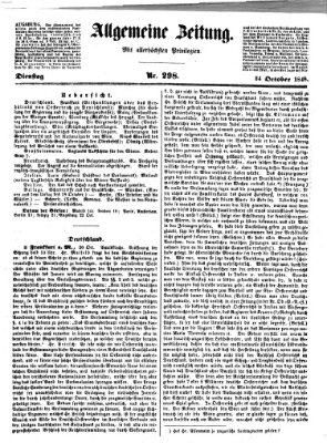 Allgemeine Zeitung Dienstag 24. Oktober 1848