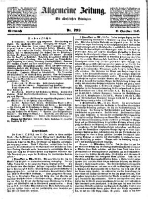 Allgemeine Zeitung Mittwoch 25. Oktober 1848