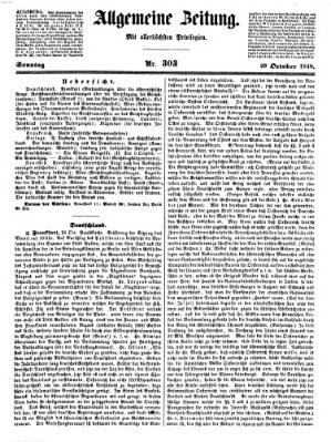 Allgemeine Zeitung Sonntag 29. Oktober 1848