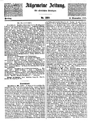 Allgemeine Zeitung Freitag 24. November 1848