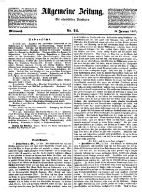 Allgemeine Zeitung Mittwoch 24. Januar 1849