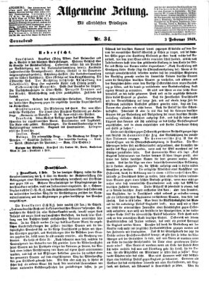 Allgemeine Zeitung Samstag 3. Februar 1849