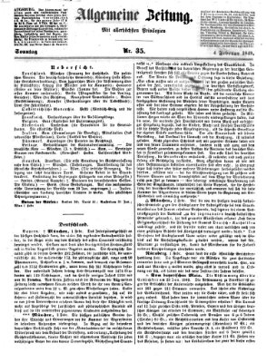 Allgemeine Zeitung Sonntag 4. Februar 1849