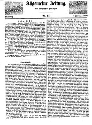 Allgemeine Zeitung Dienstag 6. Februar 1849