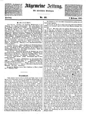 Allgemeine Zeitung Freitag 9. Februar 1849