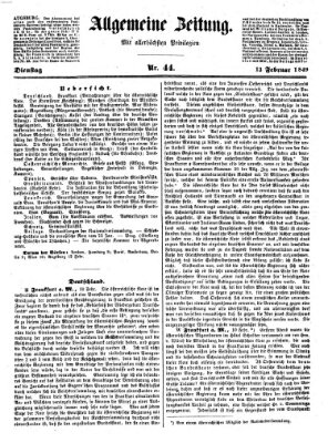 Allgemeine Zeitung Dienstag 13. Februar 1849