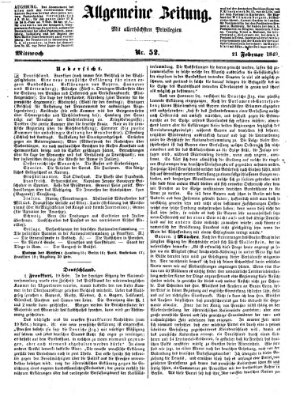 Allgemeine Zeitung Mittwoch 21. Februar 1849