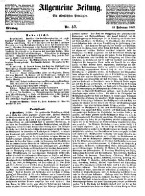 Allgemeine Zeitung Montag 26. Februar 1849