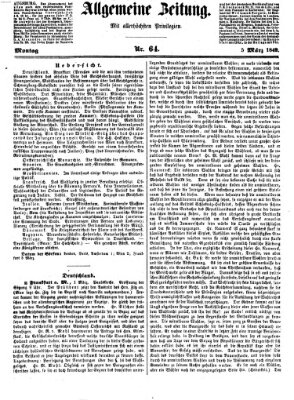 Allgemeine Zeitung Montag 5. März 1849