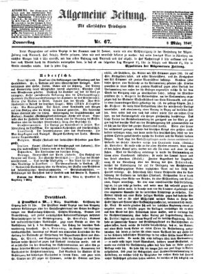 Allgemeine Zeitung Donnerstag 8. März 1849