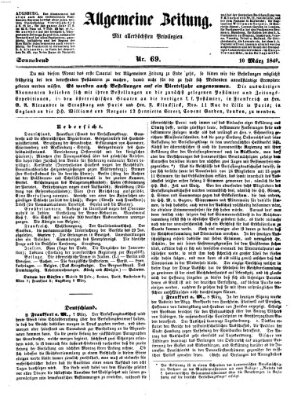 Allgemeine Zeitung Samstag 10. März 1849