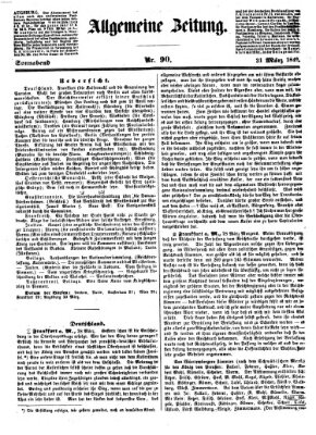 Allgemeine Zeitung Samstag 31. März 1849