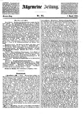 Allgemeine Zeitung Donnerstag 5. April 1849