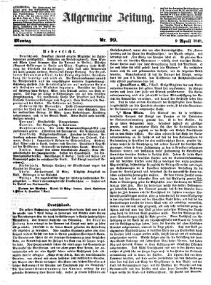 Allgemeine Zeitung Montag 9. April 1849