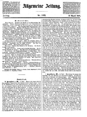 Allgemeine Zeitung Freitag 13. April 1849