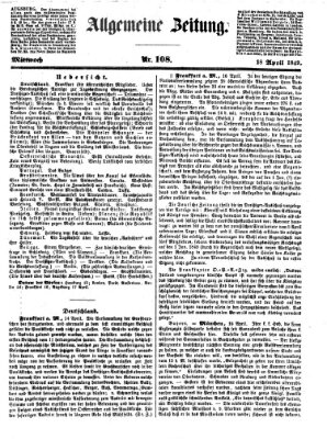 Allgemeine Zeitung Mittwoch 18. April 1849