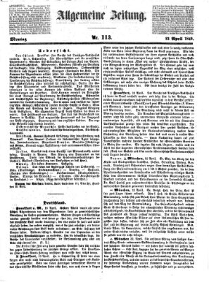 Allgemeine Zeitung Montag 23. April 1849