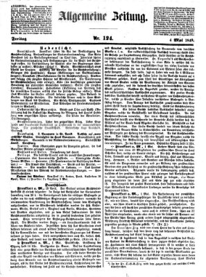 Allgemeine Zeitung Freitag 4. Mai 1849