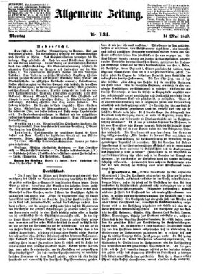 Allgemeine Zeitung Montag 14. Mai 1849