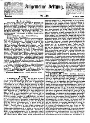 Allgemeine Zeitung Sonntag 20. Mai 1849