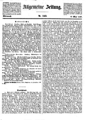 Allgemeine Zeitung Mittwoch 23. Mai 1849