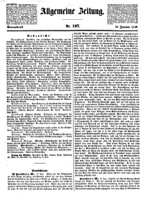 Allgemeine Zeitung Samstag 16. Juni 1849