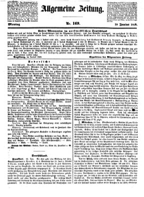 Allgemeine Zeitung Montag 18. Juni 1849