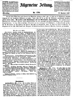 Allgemeine Zeitung Dienstag 19. Juni 1849