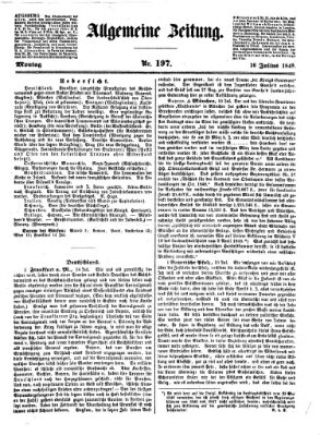 Allgemeine Zeitung Montag 16. Juli 1849