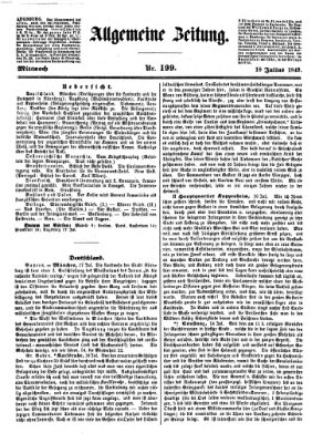 Allgemeine Zeitung Mittwoch 18. Juli 1849